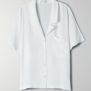 Aritzia Shawna Blouse white / Espace Size XS